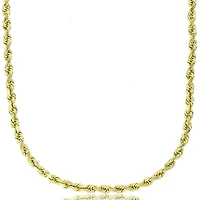 14KT Yellow Gold 26-inch 3.4MM Rope Chain