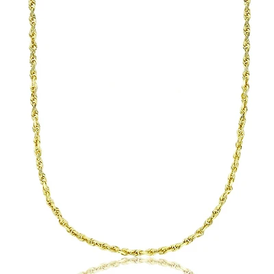 14KT Yellow Gold 24-inch 2.5MM Rope Chain