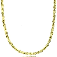 14KT Yellow Gold 20-inch 4MM Diamond-cut Chain