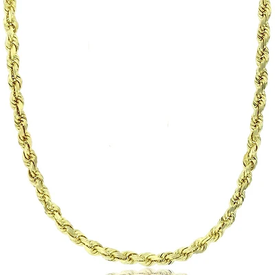 14KT Yellow Gold 26-inch 4MM Rope Chain