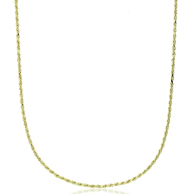 14KT Yellow Gold 16-inch 1.1MM Diamond-cut Chain