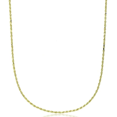 14KT Yellow Gold 18-inch 1.1MM Diamond-cut Chain