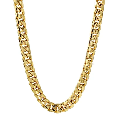 10KT Yellow Gold 24-inch 7.5MM Miami Cuban Link Chain
