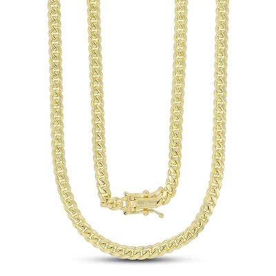 14KT Yellow Gold 24-inch 4MM Miami Cuban Link Chain