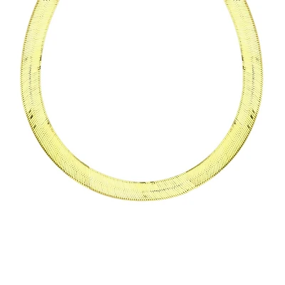 10KT Yellow Gold 20-inch 10MM Herringbone Chain