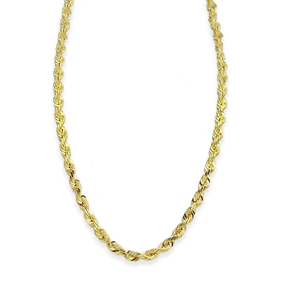 10KT Yellow Gold 26-inch 3.8MM Rope Chain