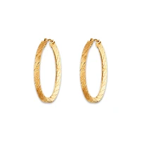 10KT Yellow Gold 30MM Hoop Earrings