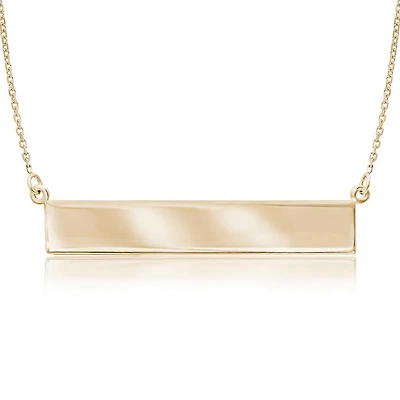 14KT Yellow Gold 18-inch Fashion Nameplate Necklace