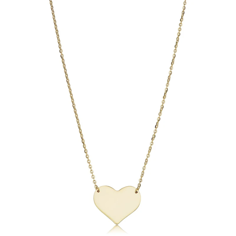 10KT Yellow Gold 18-inch 14MM Heart Fashion Pendant
