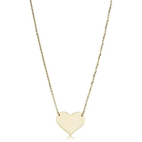 10KT Yellow Gold 18-inch 14MM Heart Fashion Pendant
