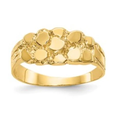 10KT Yellow Gold 8.3MM Nugget Ring