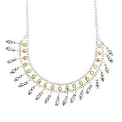 Sterling Silver 18-inch Beaded Necklace