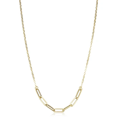 10KT Yellow Gold 18-inch 3.2MM Fashion Paperclip Necklace