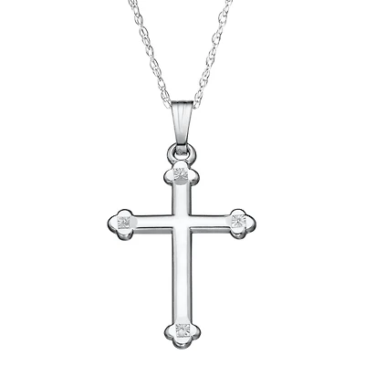 Sterling Silver 18-inch Cross Pendant
