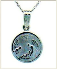 Kiddie Kraft 14KT White Gold 15-inch Angel Pendant