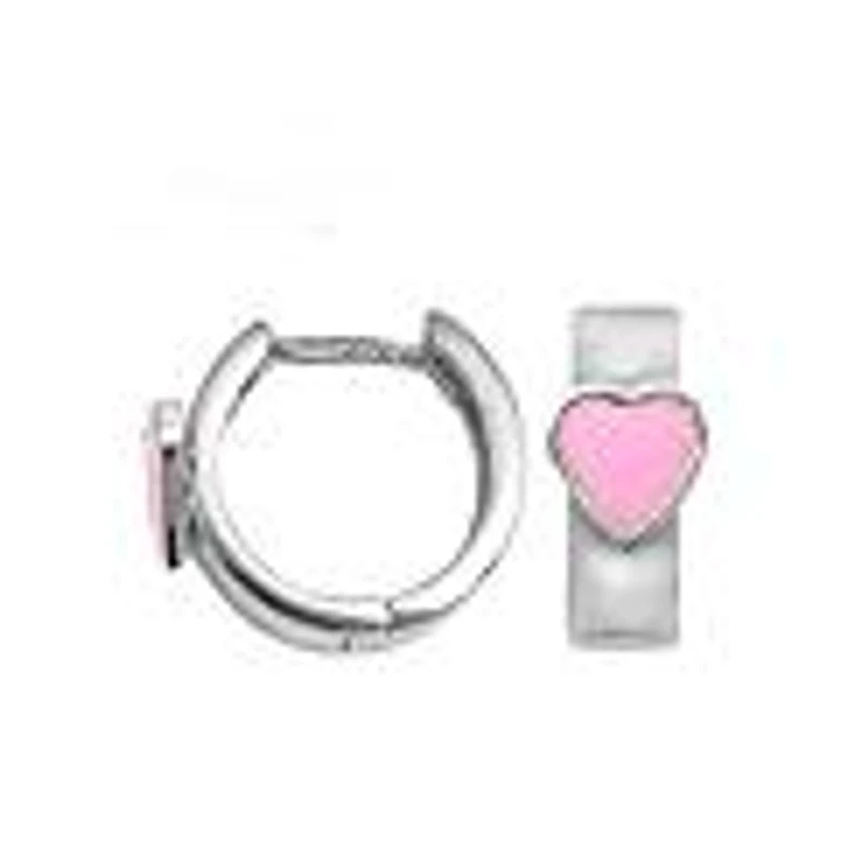 Kiddie Kraft Sterling Silver Heart Huggie Earrings