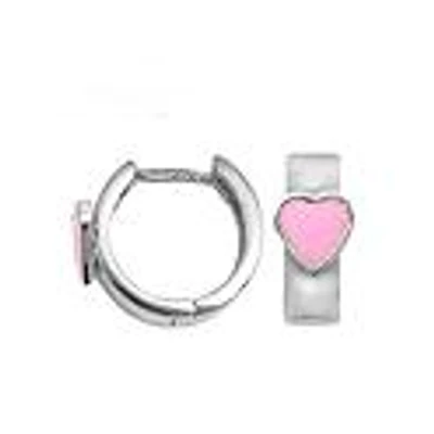 Kiddie Kraft Sterling Silver Heart Huggie Earrings
