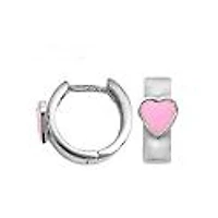 Kiddie Kraft Sterling Silver Heart Huggie Earrings