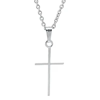Kiddie Kraft Sterling Silver 15-inch Childrens Cross Pendant