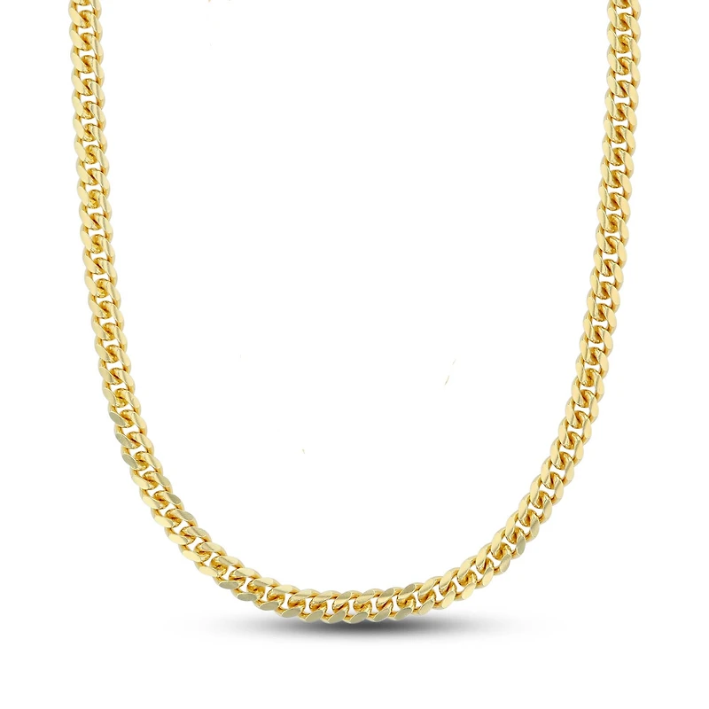 Luxe Layers 14KT Yellow Gold Plated Sterling Silver 20-inch 4.8MM Cuban Link Chain