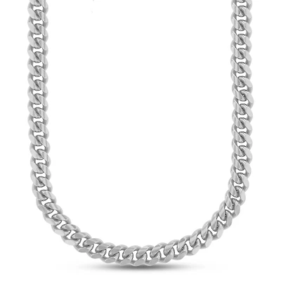 Luxe Layers Sterling Silver 30-inch 8.35MM Miami Cuban Link Chain