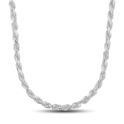 Luxe Layers Sterling Silver 22-inch 5.7MM Diamond-cut Rope Chain