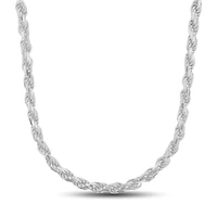 Luxe Layers Sterling Silver 22-inch 5.7MM Diamond-cut Rope Chain