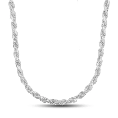 Luxe Layers Sterling Silver 30-inch 5.7MM Diamond-cut Rope Chain