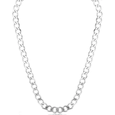 Luxe Layers Sterling Silver 22-inch 8MM Curb Chain
