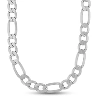 Luxe Layers Sterling Silver 26-inch 11.5MM Figaro Diamond-cut Chain