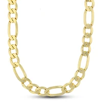 Luxe Layers 14KT Yellow Gold Plated Sterling Silver 26-inch 11.5MM Diamond-cut Figaro Chain