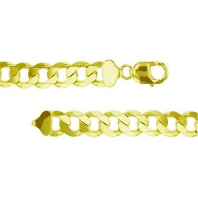 Luxe Layers 14KT Yellow Gold Plated Sterling Silver 8.5-inch 10.8MM Pave Curb Bracelet