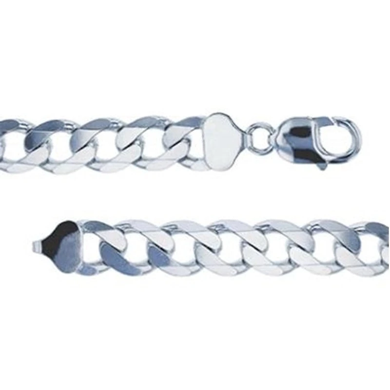 Luxe Layers Sterling Silver 8.5-inch 10.8MM Curb Bracelet