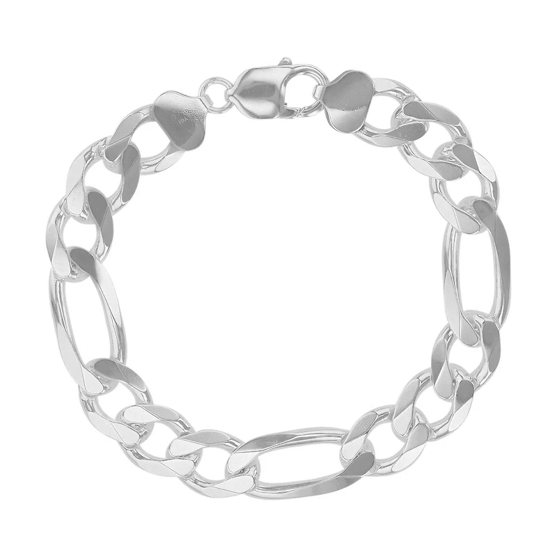 Luxe Layers Sterling Silver 8.5-inch 11.5MM Bracelet