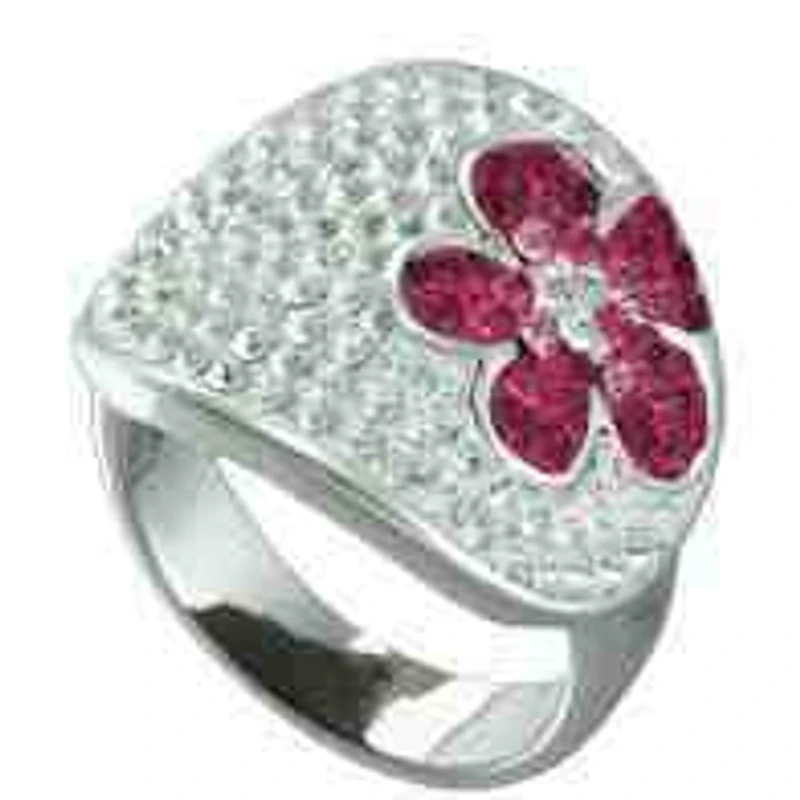 Sterling Silver and Crystal Ring. Size 5