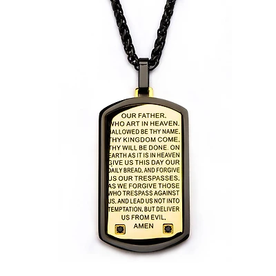 Stainless Steel 24-inch Dog Tag Pendant
