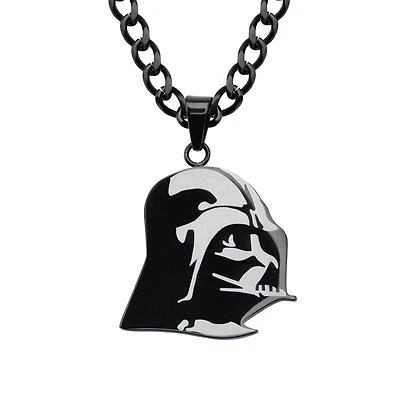 Black Stainless Steel 22-inch Star Wars Darthvader Pendant