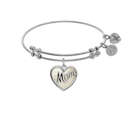 Silver-tone Base Metal Bangle Mom Bracelet