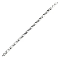 King by Simone I Smith Stainless Steel 8.5-inch 7MM Curb Link Bracelet
