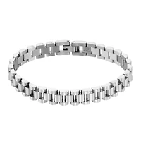 King by Simone I Smith Stainless Steel 8.5-inch 10MM Rolex Look Bracelet