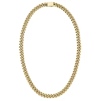 King by Simone I Smith Yellow Stainless Steel 24-inch 10MM Cuban Link Chain