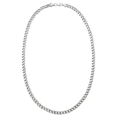 King by Simone I Smith Stainless Steel 24-inch 6MM Curb Link Chain