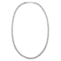 King by Simone I Smith Stainless Steel 24-inch 6MM Curb Link Chain