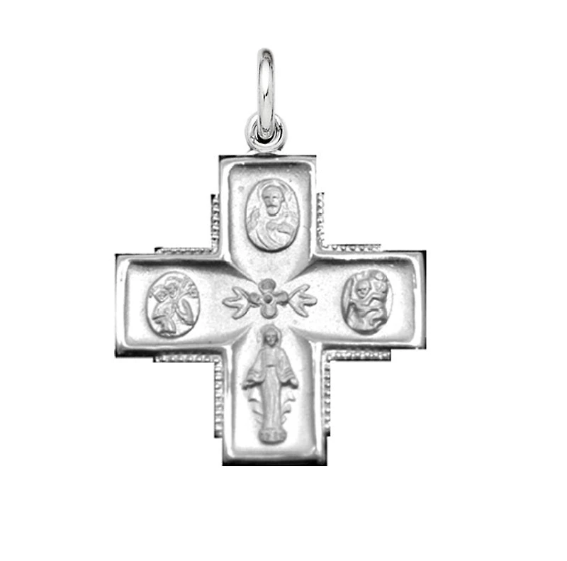 Sterling Silver 20-inch Cross Pendant