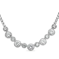 Sterling Silver and Cubic Zirconia 18-inch Pendant
