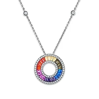 Sterling Silver Cubic Zirconia 18-inch Pendant