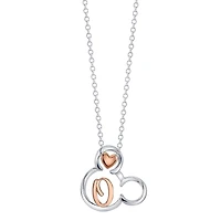 Disney Sterling Silver 18-inch Initial Pendant; Initial O