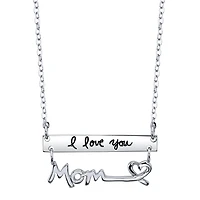 Sterling Silver 18-inch Mom Pendant