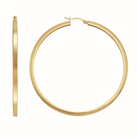 Simone I Smith Collection 18KT Yellow Gold Plated Sterling Silver 65X3MM Flat Edge Hoop Earrings