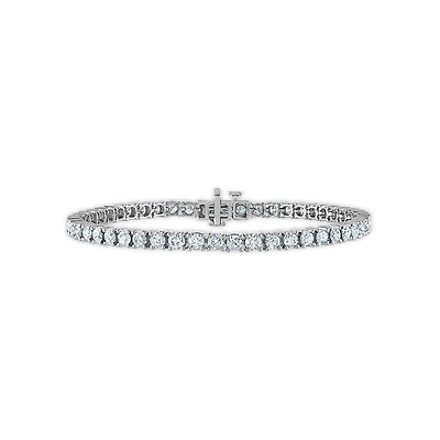 6 CTW Natural Diamond 7-inch Tennis Bracelet in 10KT White Gold